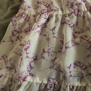 Junior Flare see through deer 🦌 print blouse.